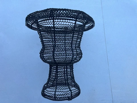 Vintage Plant Stand Tabletop Metal Plant Holder Planter! Black Large 14”x13”! Cover