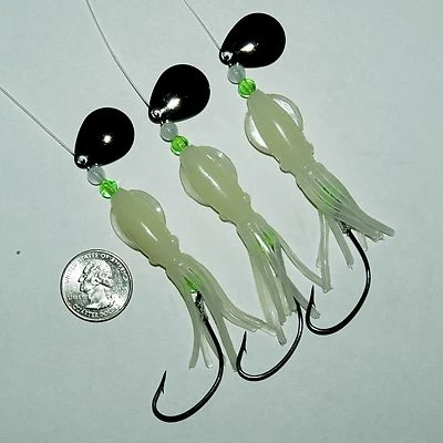 MEJORES APAREJOS DE PESCA DE CALAMARES FLUKE PLAUNDER B2 SEÑUELOS GAMAKATSU LUBINA BACALAO SALMÓN Foto 1 de 4