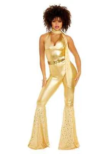 Women's Gold Disco Fox Adult Costume - Picture 1 of 1
