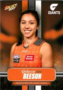 2017 GWS GIANTS AFLW Card REBECCA BEESON - Picture 1 of 2