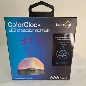Tzumi Color Clock LED Projection Nightlight LED-NEW - Picture 1 of 3
