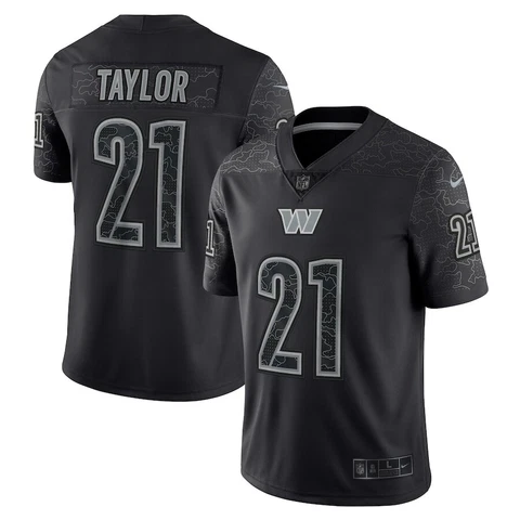 Washington Commanders Sean Taylor Nike Black RFLCTV Reflective Limited Jersey Cover