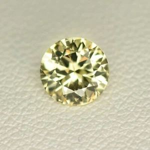 1,05-1ct 1 pz zaffiro giallo ricristallizzato (idrotermale) rotondo 6x6 coltivato in laboratorio - Foto 1 di 3