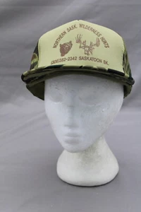 Vintage SCreened Trucker Hat - Northern Saskatchewan Hunts - Adult Snapback - Picture 1 of 8