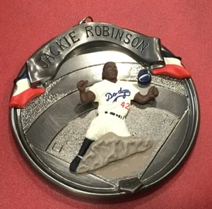 1997 Hallmark Keepsake Christmas Ornament MLB Baseball Jackie Robinson Heroes - Picture 1 of 5