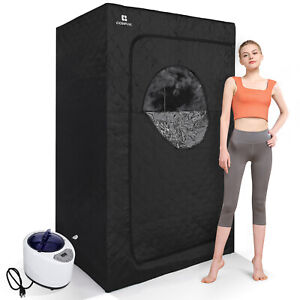 Full Size 1000W 2.6L Personal Steam Sauna Portable Heated Home Spa Detox Therapy