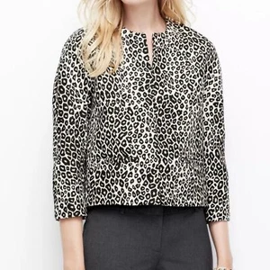 Ann Taylor Leopard Print Jacket Blazer Women’s br size Medium - Picture 1 of 16