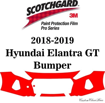 3M Scotchgard Paint Protection Film Pro Series Fits 2018 2019 Hyundai Elantra GT - Image 1 of 3