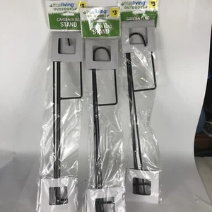 True Living Outdoors Garden Flag Stand approx. 20" lot of 3 read desciption - Picture 1 of 2