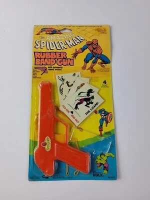Pistola de goma Gordy Amazing Spider-Man 1978 de colección paquete John Romita nueva de colección Foto 1 de 4
