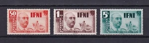 Colonias españolas. IFNI 1951 Visita Franco Ed. 73/75 MNH Sin fij. Cat. 40€ - Imagen 1 de 2