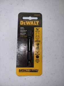 Adaptador de enchufe DEWALT, vástago hexagonal, listo para impactos, de 1/4 pulgada a 3/8 pulgada (DW2542IR) - Imagen 1 de 2
