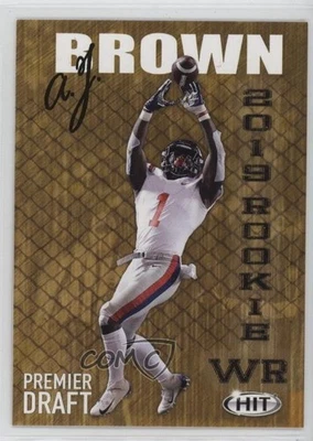 2019 Sage Hit Premier Draft AJ Brown #34 Rookie RC - Image 1 of 2