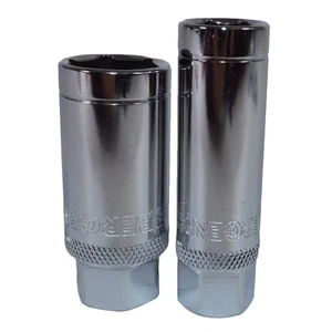 16mm and 21mm 3/8" Drive Spark Plug Socket Remover Installer Tool 6 Sided - Picture 1 of 3