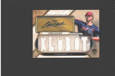 完好科里·克鲁伯签名/18 球衣消息 KLUBOT 亲笔签名帕尼尼三线 — 第 1/3 张图片