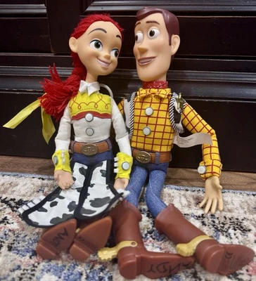 "2" De colección Disney Pixar Toy Story Woody & Jessie Pull String Talks 15"" Funciona" Foto 1 de 4
