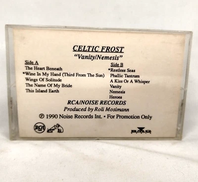 CELTIC FROST Vanity/Nemesis Cassette Tape Promo 1990 RCA/Noise CrO2 - Image 1 of 2