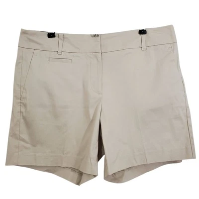 Ann Taylor Devin Fit Khaki Chino Metro Shorts NWT Size 8 Tan Beige - Image 1 of 4