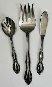 Lot 3 SERVING PIECES (Fork, Sugar+) - LONDON HOUSE Oneida Northland Stainless - Picture 1 of 6