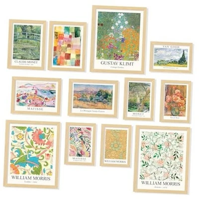  Impresiones artísticas de pared eclécticas vintage - Artístico maximalista SIN MARCO flor ecléctica Foto 1 de 4