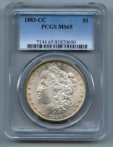 1883 CC Morgan Silver Dollar PCGS MS 65 - Picture 1 of 4