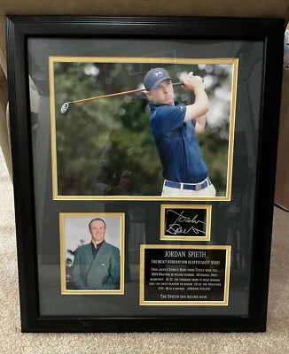 乔丹·斯皮思 2015 年大师赛和亲笔签名带框 23x18 — 第 1/4 张图片