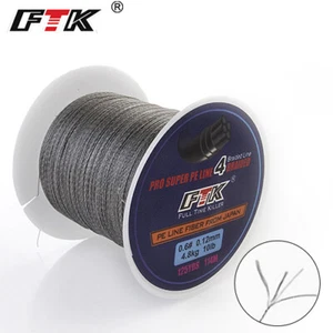 Hilo de Pesca Trenzado Línea 4 Hilos Tipo Japón Multifilamento Fibra de 8LB-60LB - Picture 1 of 10