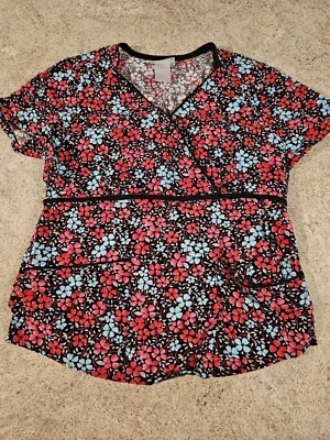 SB Scrubs Women's Floral Print Scrub Top Size S - Image 1 of 4