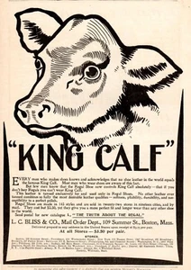 Impresión publicitaria vintage 1899 King Becerf Cuero Biblioteca de la Misa de Boston mejor música del mundo - Imagen 1 de 4