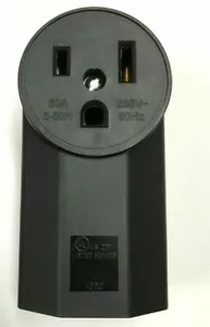 50A montaje en superficie 2 polos 3 cables negro 6-50R salida de alimentación soldadora - Imagen 1 de 2