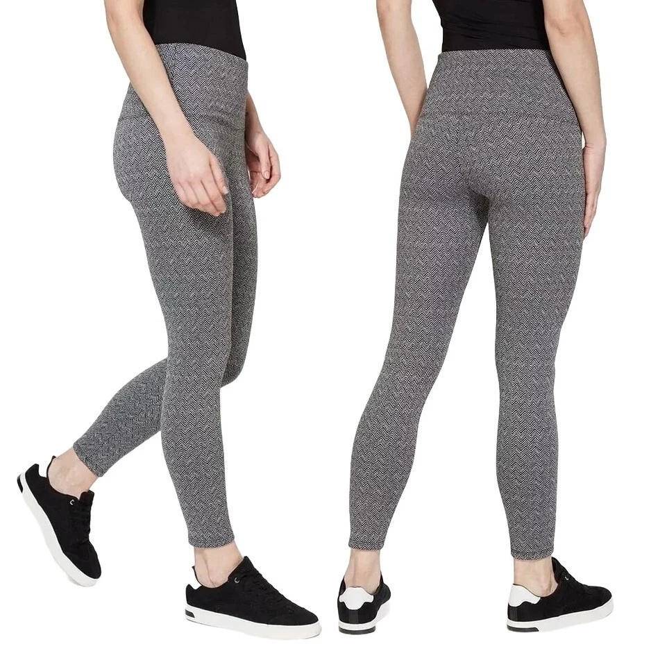 Lysse Signature Patterned Ponte Knit Leggings Size XS Womens Streak Jacquard