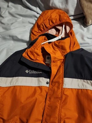 Chaqueta de lluvia cortavientos con capucha COLUMBIA cremallera juvenil talla 14-16 nailon Foto 1 de 4