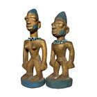 Wooden Statue Africa, Congo Two (2) Sculpture Figure Wood Africa Two-593