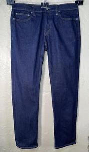 J. Crew 484 Slim Kurabo Giapponese Selvedge Denim Blu Scuro Uomo 32x31 - Foto 1 di 11
