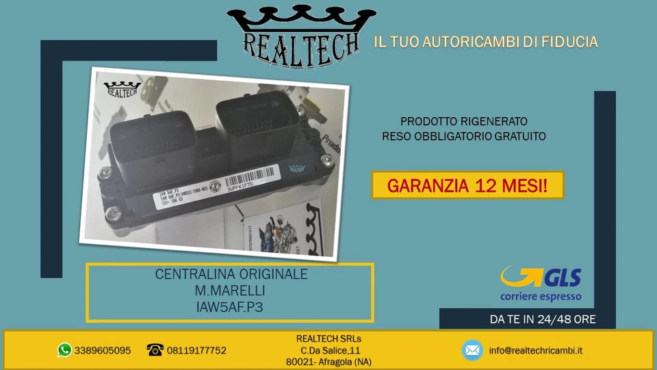 CENTRALINA MOTORE FIAT PUNTO NUOVA IAW5AF.P3 - Immagine 1 di 1