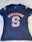 Nike Syracuse Womens Tshirt Size L Blue And Orange Number 1 Fan Team Active