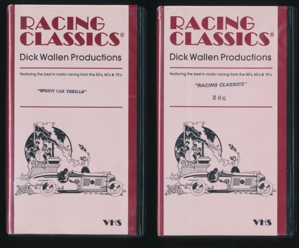 Lot Of 2 Dick Wallen Productions Racing Classics & Sprint Car Thrills VHS Tapes - Image 1 of 4