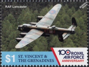 WWII RAF AVRO LANCASTER (Battle of Britain Memorial Flight) Aircraft Stamp 2018 - Picture 1 of 1