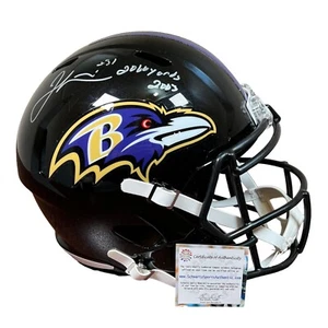 Jamal Lewis Signed Baltimore Ravens Riddell Full Size Speed Rep Helmet SS COA - Picture 1 of 8