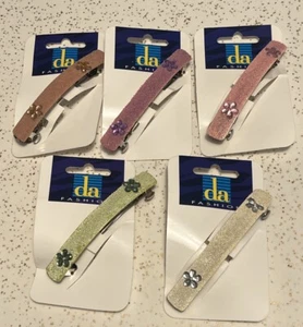 Da Fashion Retro Y2K 90’s Hair Clip Barrettes Lot Of 6 New Old Stock European - Picture 1 of 5