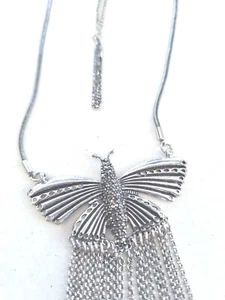 Vintage Marcasite Necklace . Butterfly. 2 Parts. (1056) - Picture 1 of 4