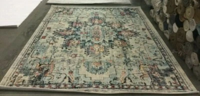 Alfombra Mancha Trasera CREMA/AZUL 8' X 10', Precio Reducido 1172643330 MAD473B-8 Foto 1 de 4