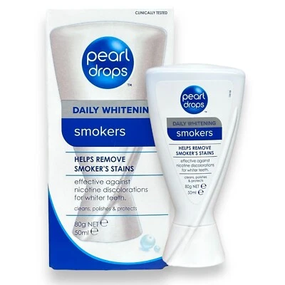 Pearl Drops Smokers Stain Removing Daily Whitening Teeth Polish Paste 50ml NEW - Image 1 of 2