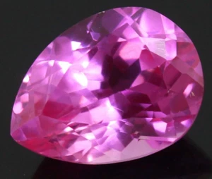 Natürlicher 9,90 ct Utah roter Beryll Bixbite zertifiziert 15 x 11 mm Birnenschliff unbeheizte Edelsteine - Bild 1 von 6