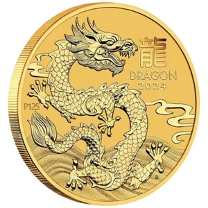 Moneda de Oro Año del Dragón (5.) Lunar III. 2024 - Australia - 1/2 OZ ST - Imagen 1 de 3
