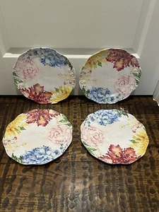 Set of 4 Pier 1 One Imports Various Floral Botanical Melamine Plates 11” - Picture 1 of 11