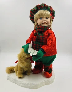 Vtg Santas Best Carol Girl Doll Puppy Dog Animated Motionette 1997 Untested - Picture 1 of 18