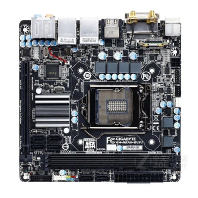 For Gigabyte GA-H97N-WIFI Motherboard Intel LGA1150 DDR3 Dual GbE LAN Mini-ITX - Image 1 of 3