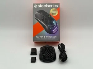 SteelSeries Aerox 3 Wireless Optical Mouse Gaming Mouse - Black - Picture 1 of 8