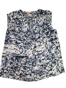 Juicy Couture Women's Shirt Size Medium Blue Abstract Print Rhinestones - Picture 1 of 8